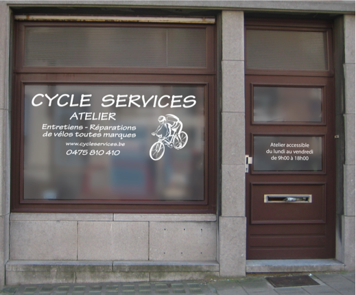 Vitrine Cycle Services Acceuil
